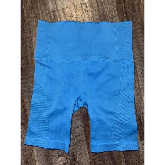 all in motion Pants - All in Motion Blue Ribbed 6” Biker Shorts Women’s Small Athleisure